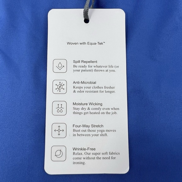 Mandala Women Maternity Size M Petite Ceil Blue Over Belly Cargo Scrub Pants NWT - Picture 8 of 9